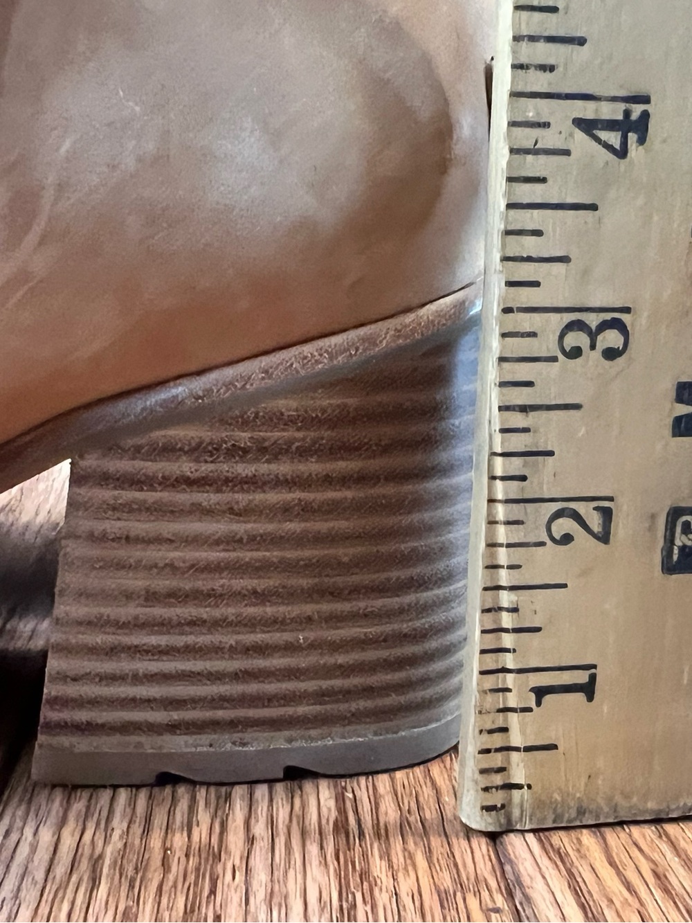 Sorel Beige Peep Top Anke 3in Heel Sz 9 - Picture 8 of 9